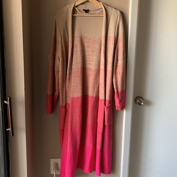 TORRID Gradient Pink Long Sleeve Duster Cardigan - Picture 5 of 12